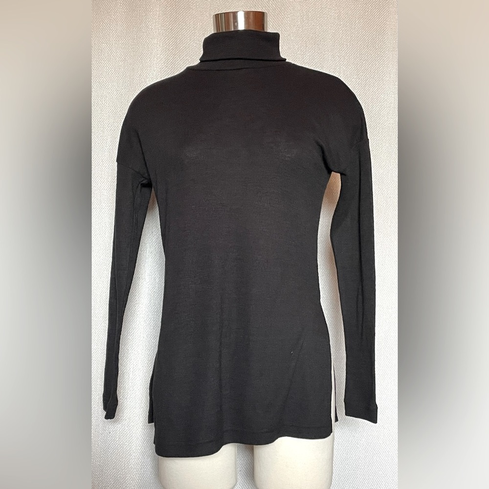 J Crew Vintage Fleece black turtleneck